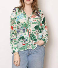 Mii Collection - Charme Long Sleeves Tunic Blouse