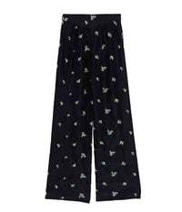 Forte Forte - Women's “petites Fleurs” Embroidered Silk Pants