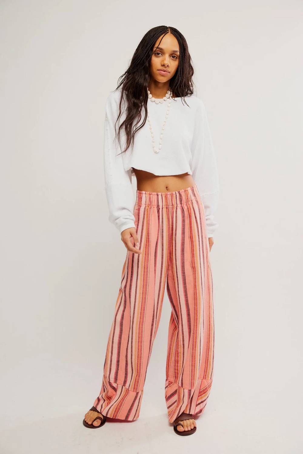 Free People - Days End Solar Linen Stripe Pants