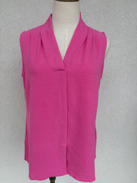 Renuar Women's Effortless Edge Top in azalea pink - women's blouse