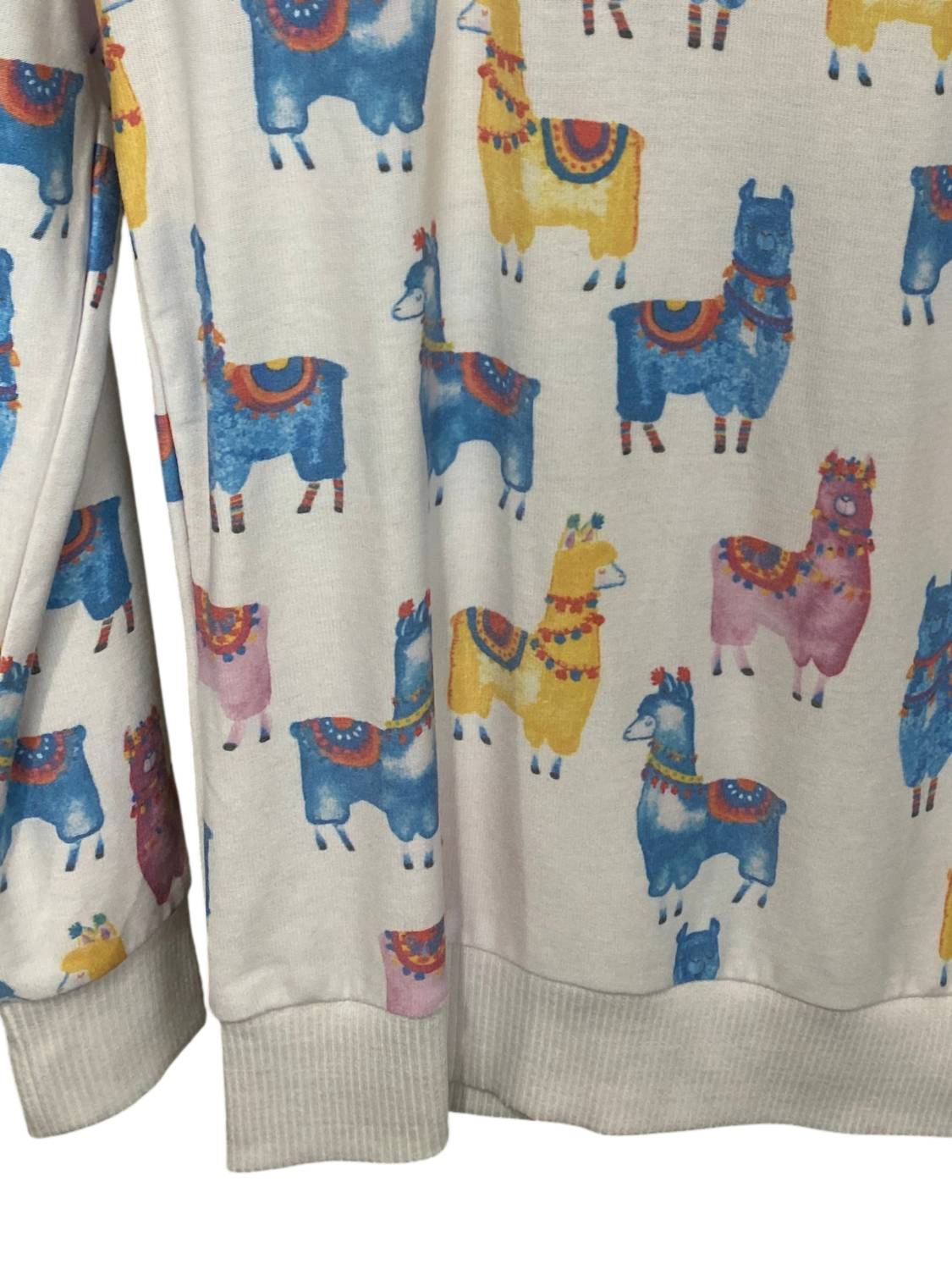 Chaser - Women's Llama Love Knit Pullover Sweatshirt