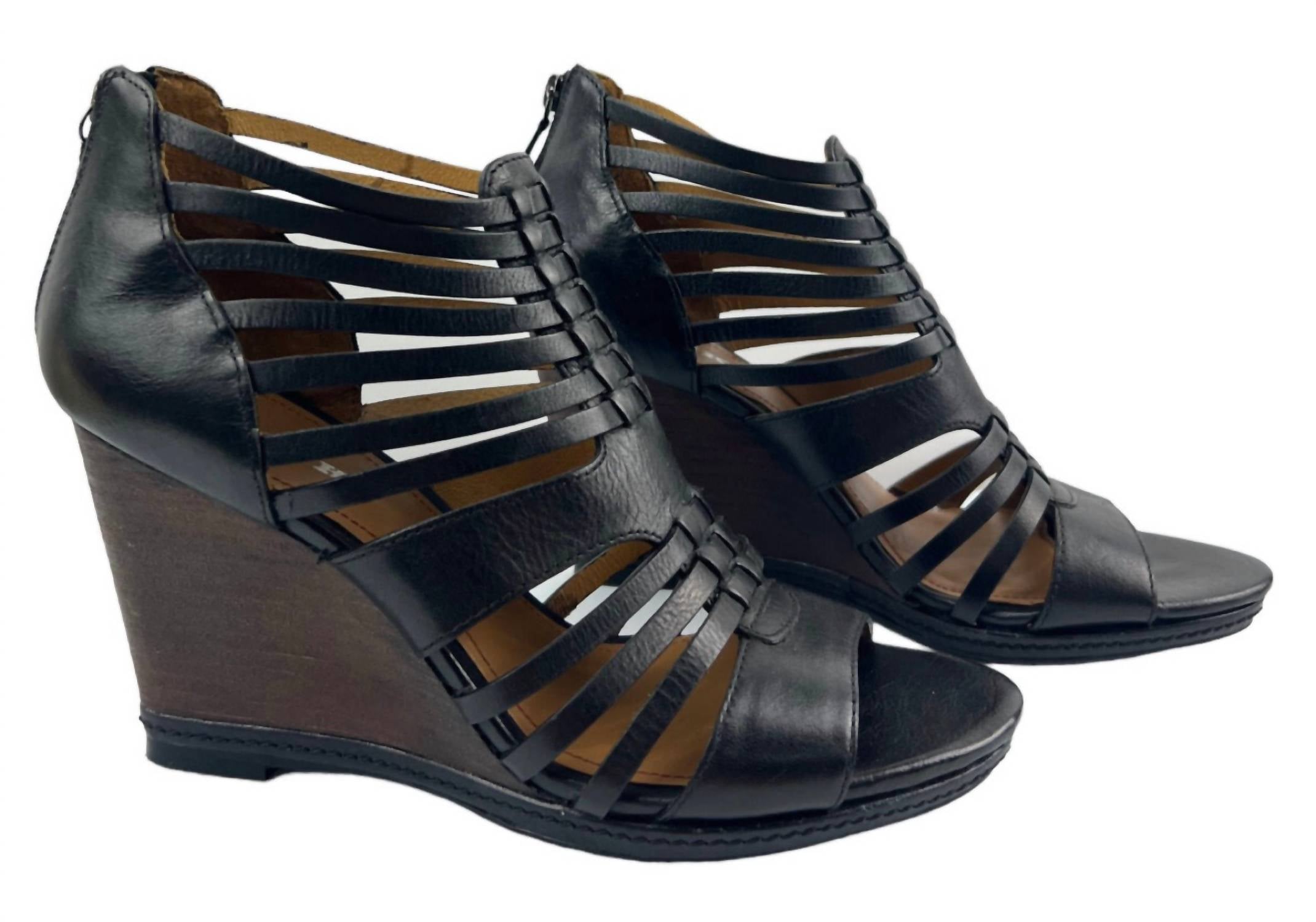 Trask - Women's Sammi Leather Gladiator Wedge Sandals