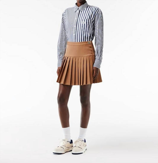 Lacoste - Pleated Button Waist Skirt