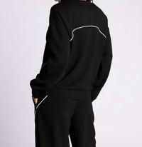 Thread & Supply Britney Top in black - women's long sleeve top - alternate view