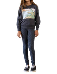 Tiny Whales - Kids Girls Crew Neck Sweatshirt
