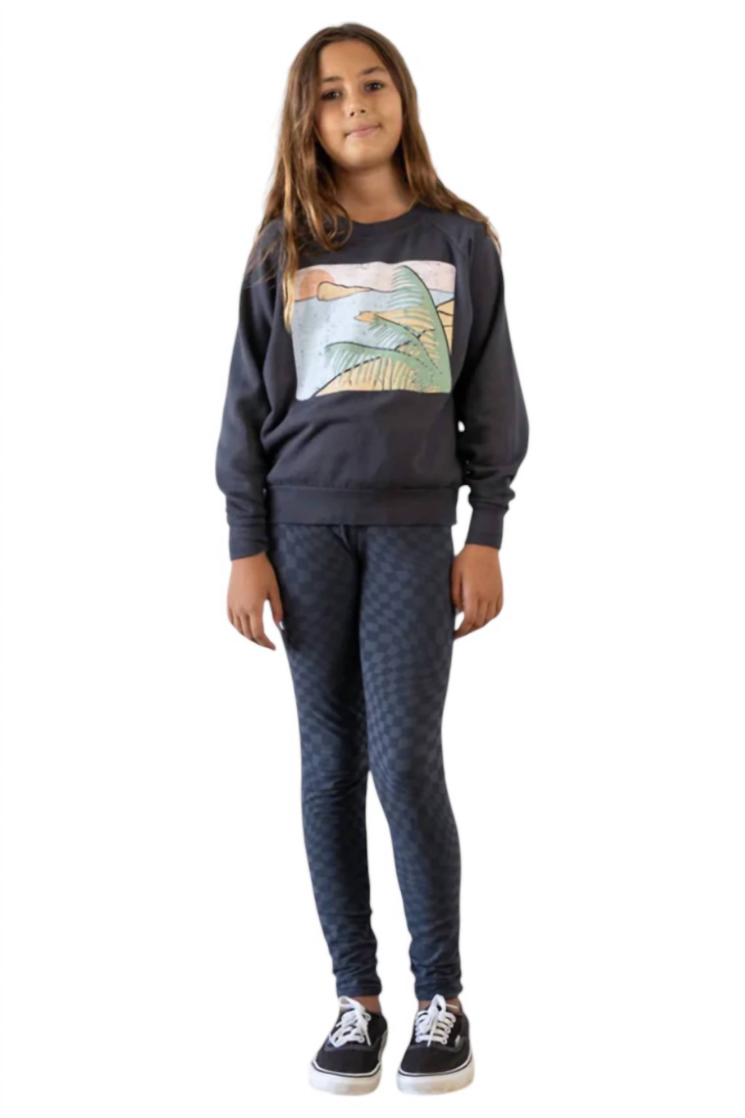 Tiny Whales - Kids Girls Crew Neck Sweatshirt