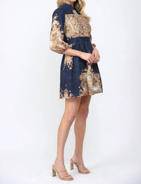 Fate by LFD Sapphire Sky Mini Dress in navy - women's dress - detail view