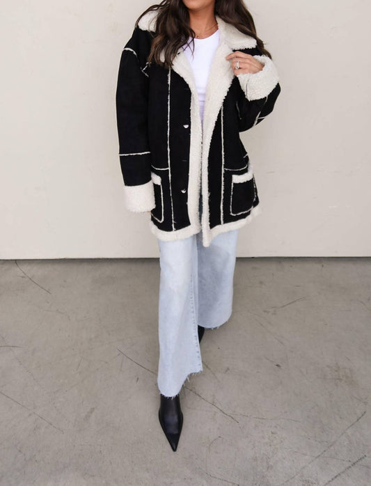 Klesis - Sherpa-lined Faux Suede Jacket