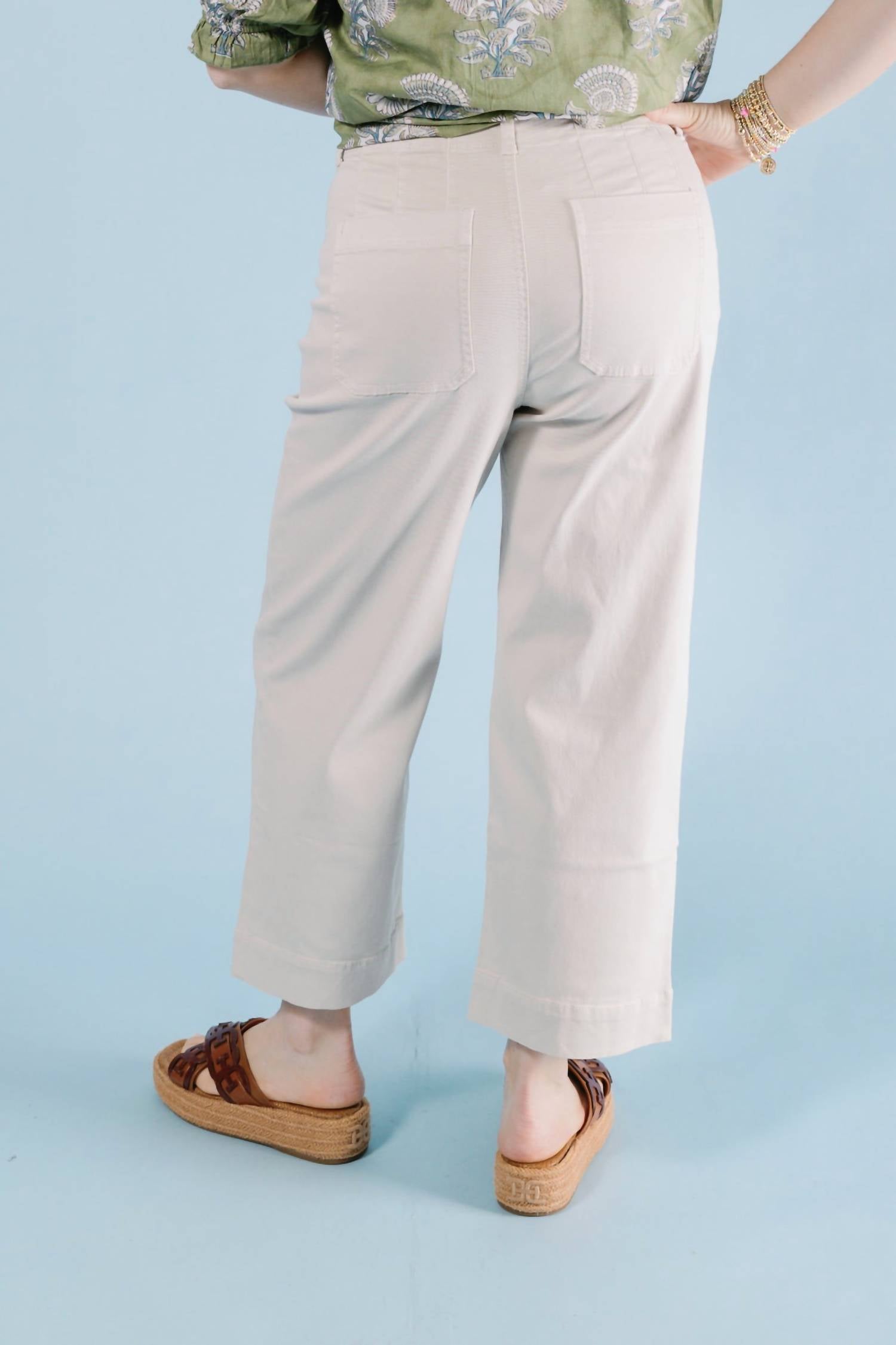Renuar - Tencel Wide Leg Ankle Pant