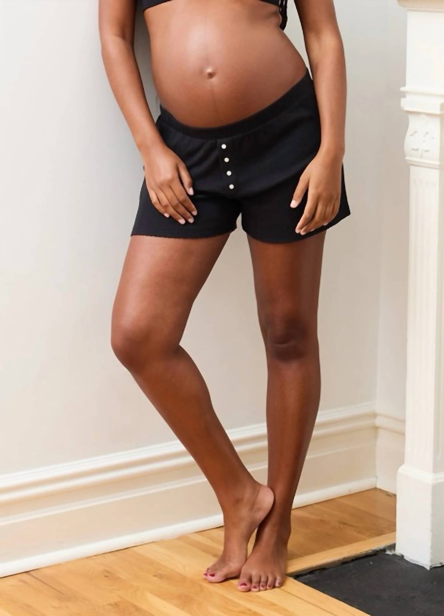 Hatch - Pointelle Rib Boxer Shorts Maternity