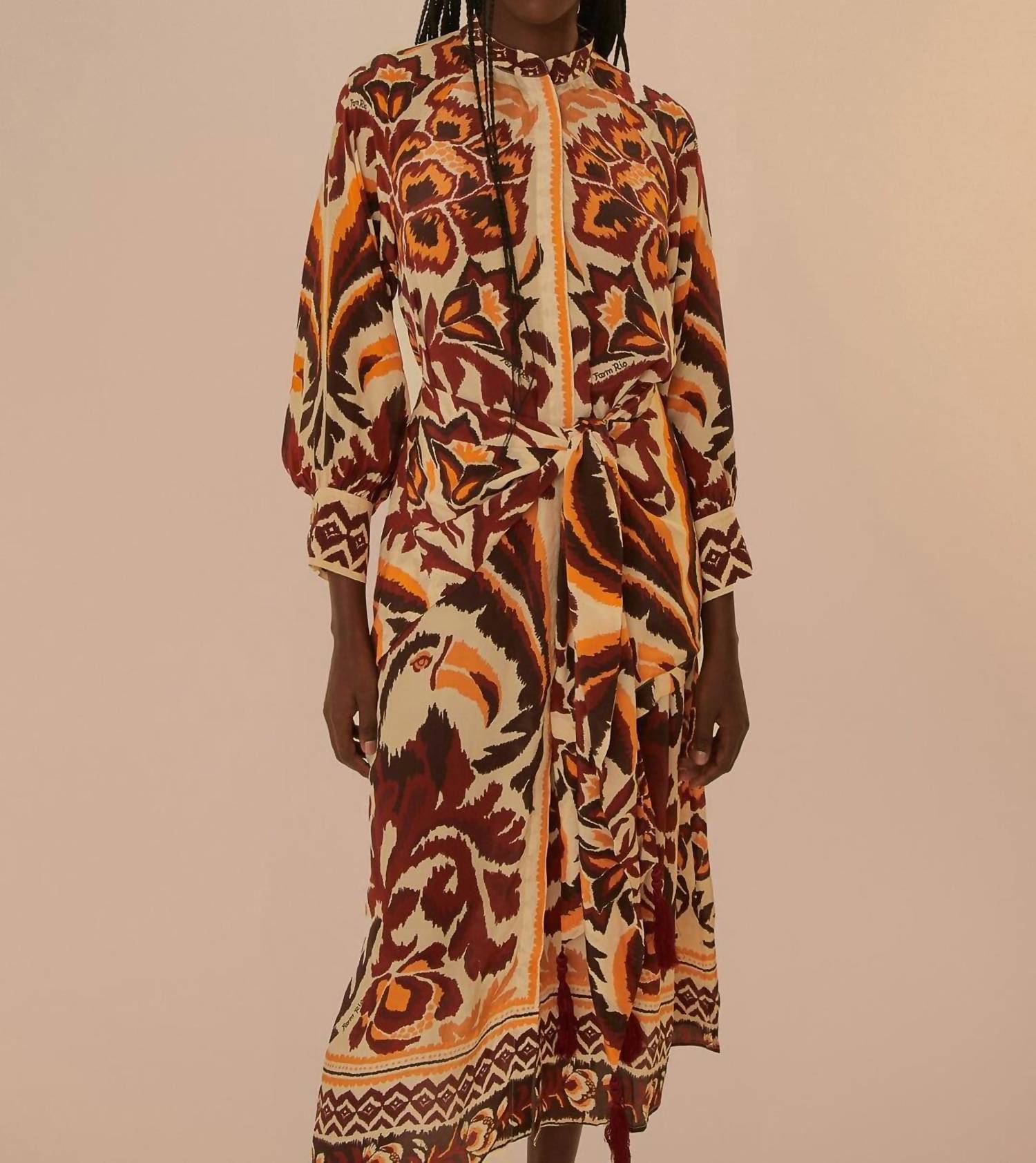 Farm Rio - Toucans Scarf Maxi Dress
