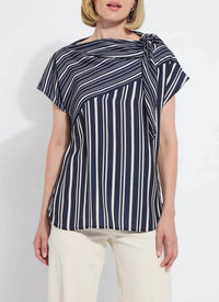 Lysse - Tamar Stripe Bow-tie Neck Top