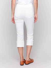Charlie B - Women's 5-pocket Jeans With Snap Detail On Hem