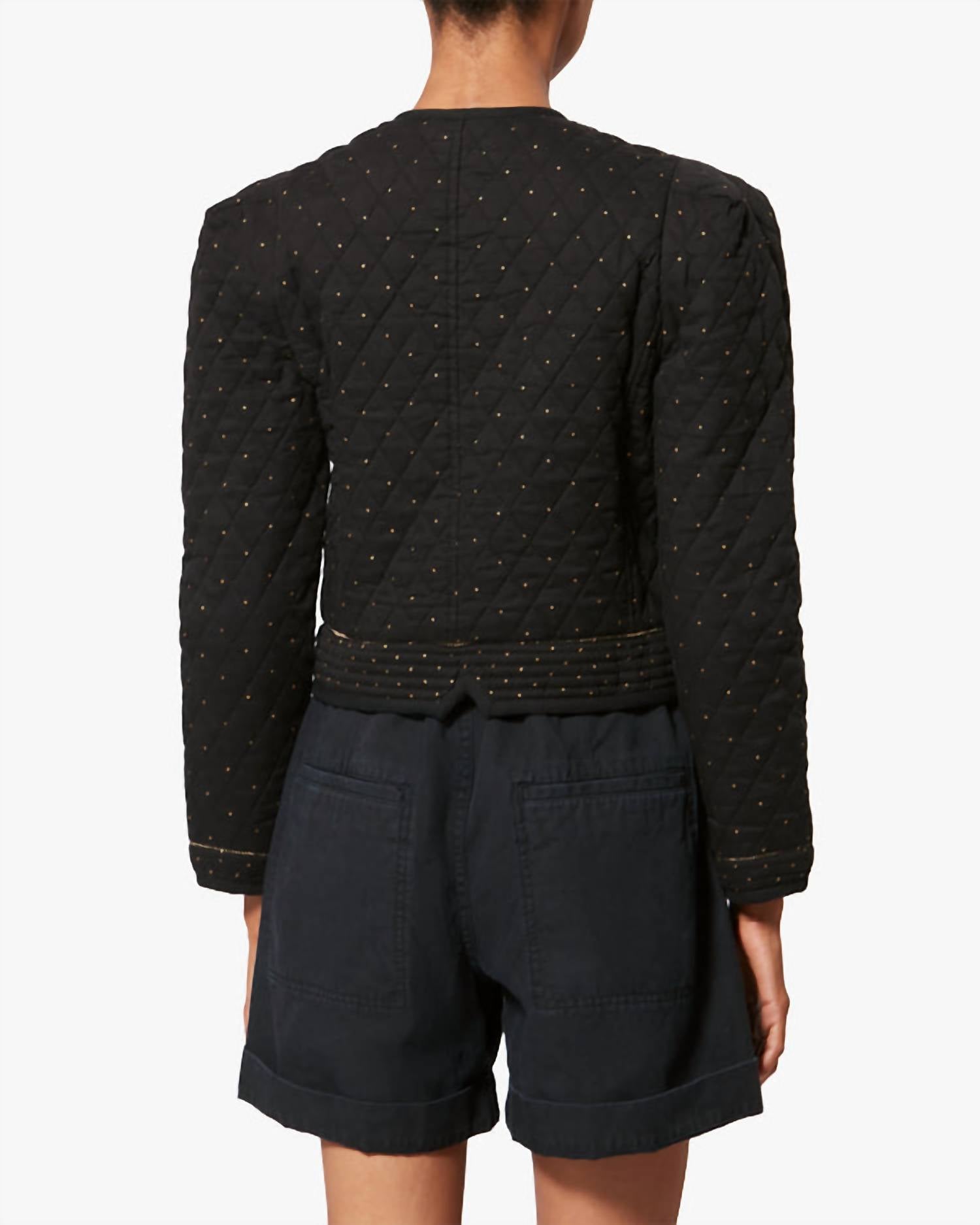 ISABEL MARANT Vania Jacket in black - women's jacket - detail view