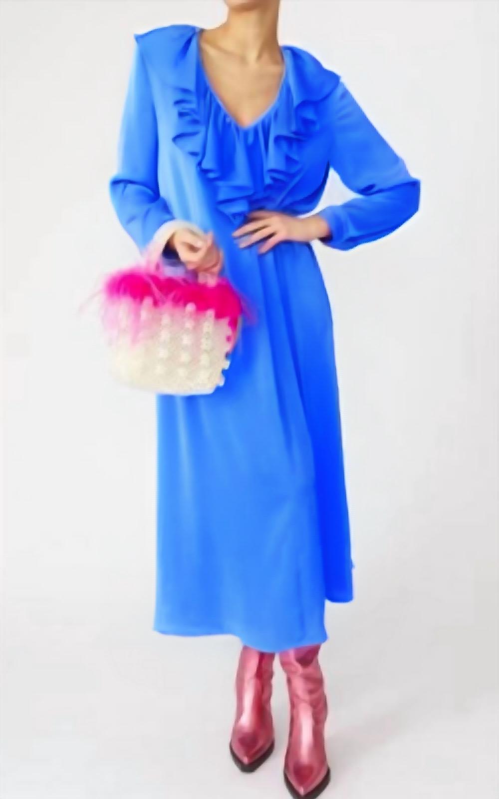 Jayley - Silk Quarter Sleeve Maxi Dress