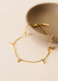 Jaxkelly - Women's Baguette Drop Anklet