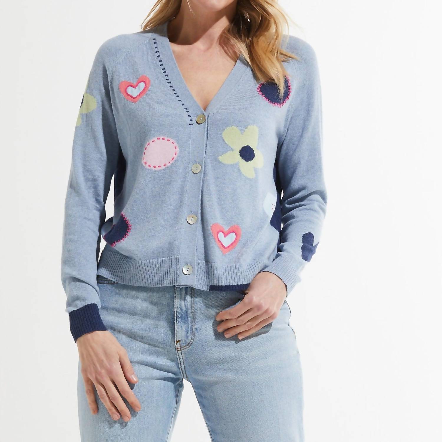 Zaket & Plover - Flower & Spots Cardigan
