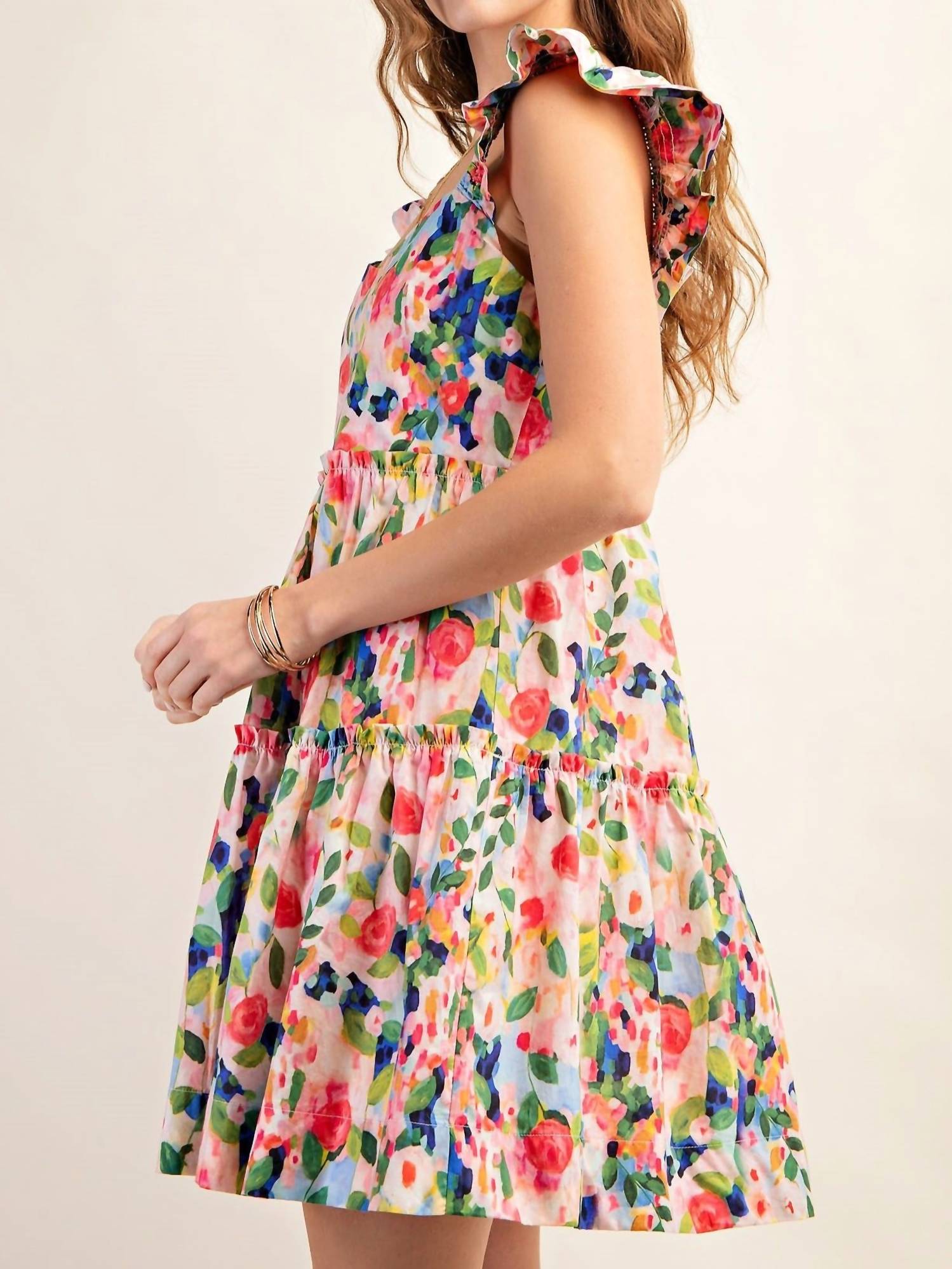 Kori - Sleeveless Floral Print Dress