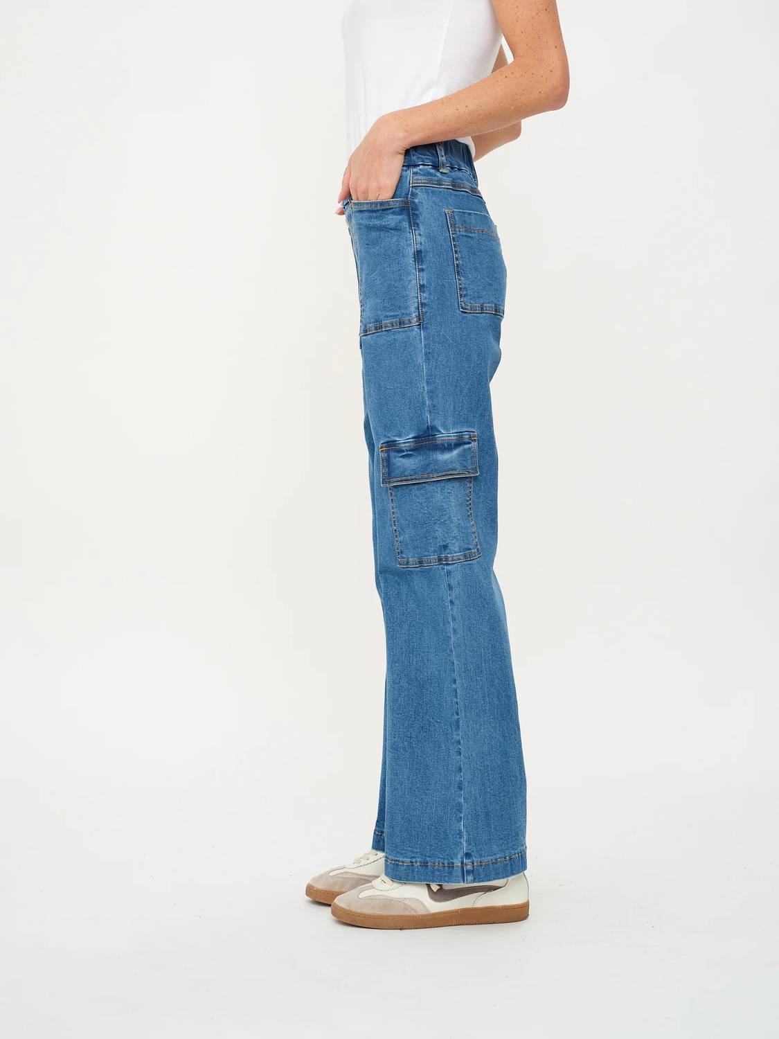 Six/Fifty - Lucy Denim Cargo Pant