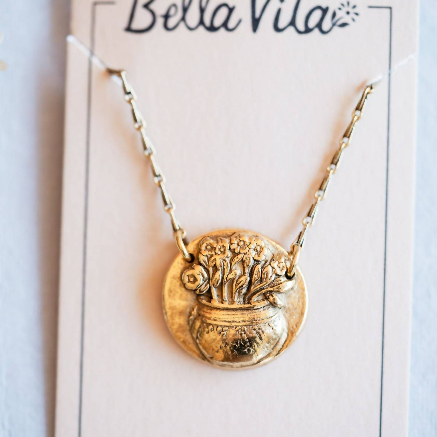 Bella Vita Jewelry - Women's Flower Pot Necklace