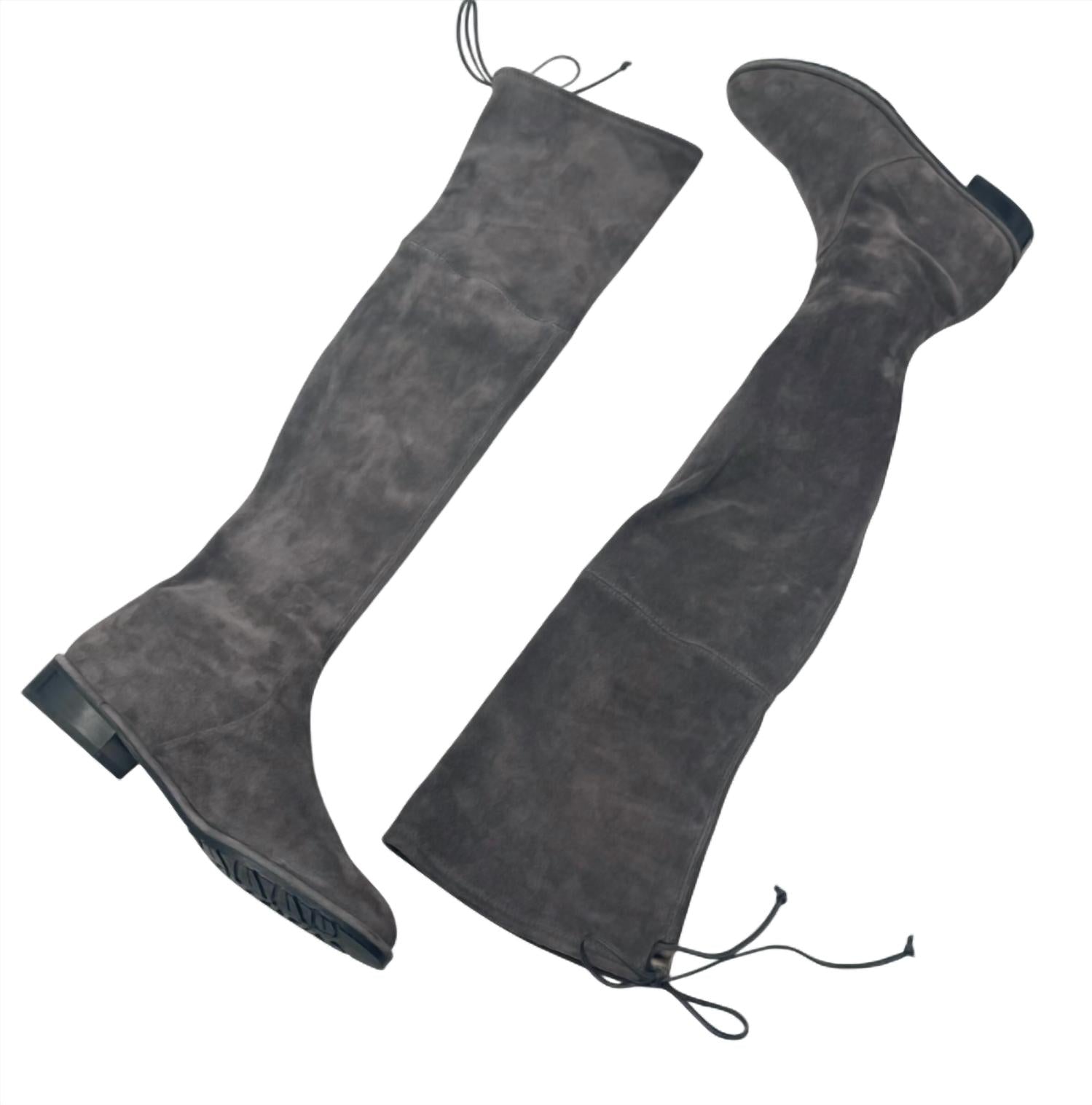 Stuart Weitzman - Lowland Flat Stretch Suede Over The Knee Boots