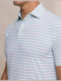 Southern Tide - Water Way Stirpe Coastal Breeze Performance Polo