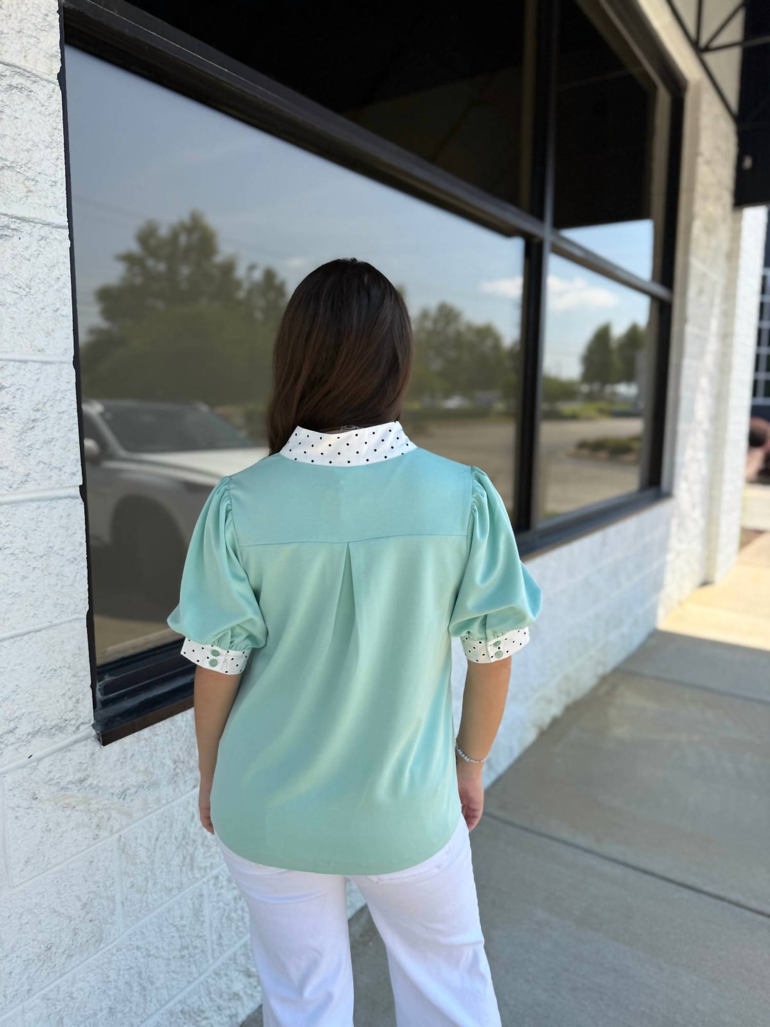 Jodifl - Dotty Collar Top