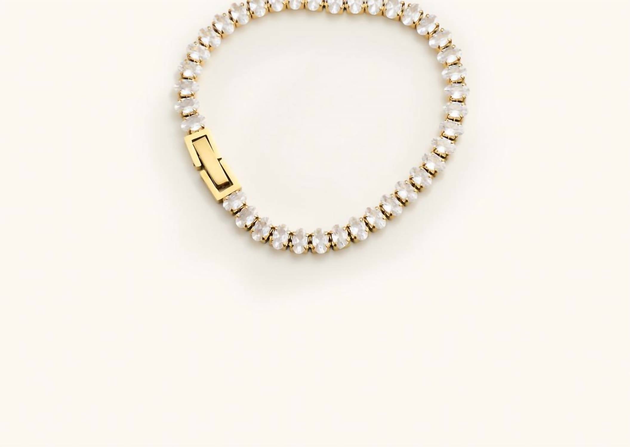 Nikki Smith Designs Women's Cushion Cut Tennis Bracelet in gold - women's jewelry