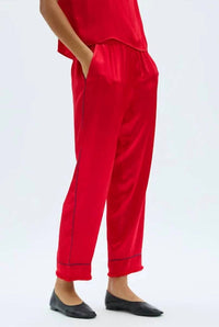 Raquel Allegra Camden Pants in red - women's pants - detail view