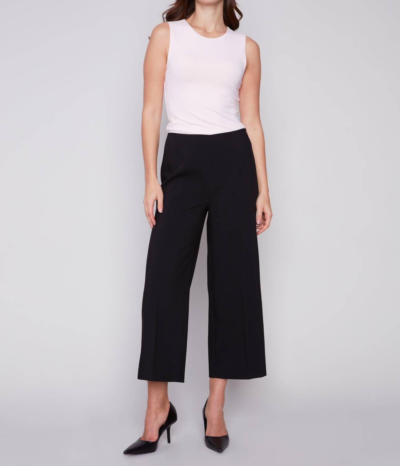 Charlie B - Side Zipper And Wide Leg Pants