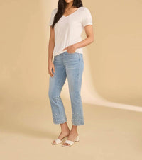 Fdj - Pearl Embellished V-neck Top
