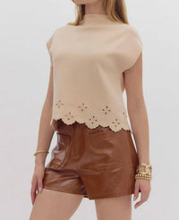 Entro - Scalloped Sweater Top
