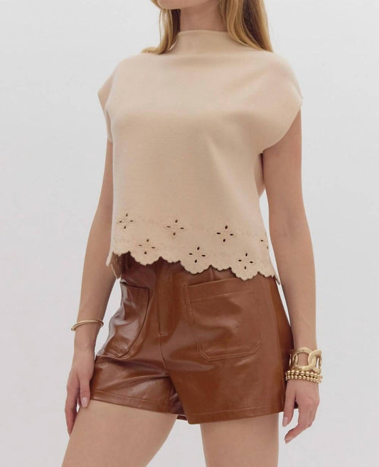 Entro - Scalloped Sweater Top