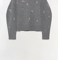 SIMKHAI Coraline Crewneck Sweater in heather grey - women's sweater - view 4