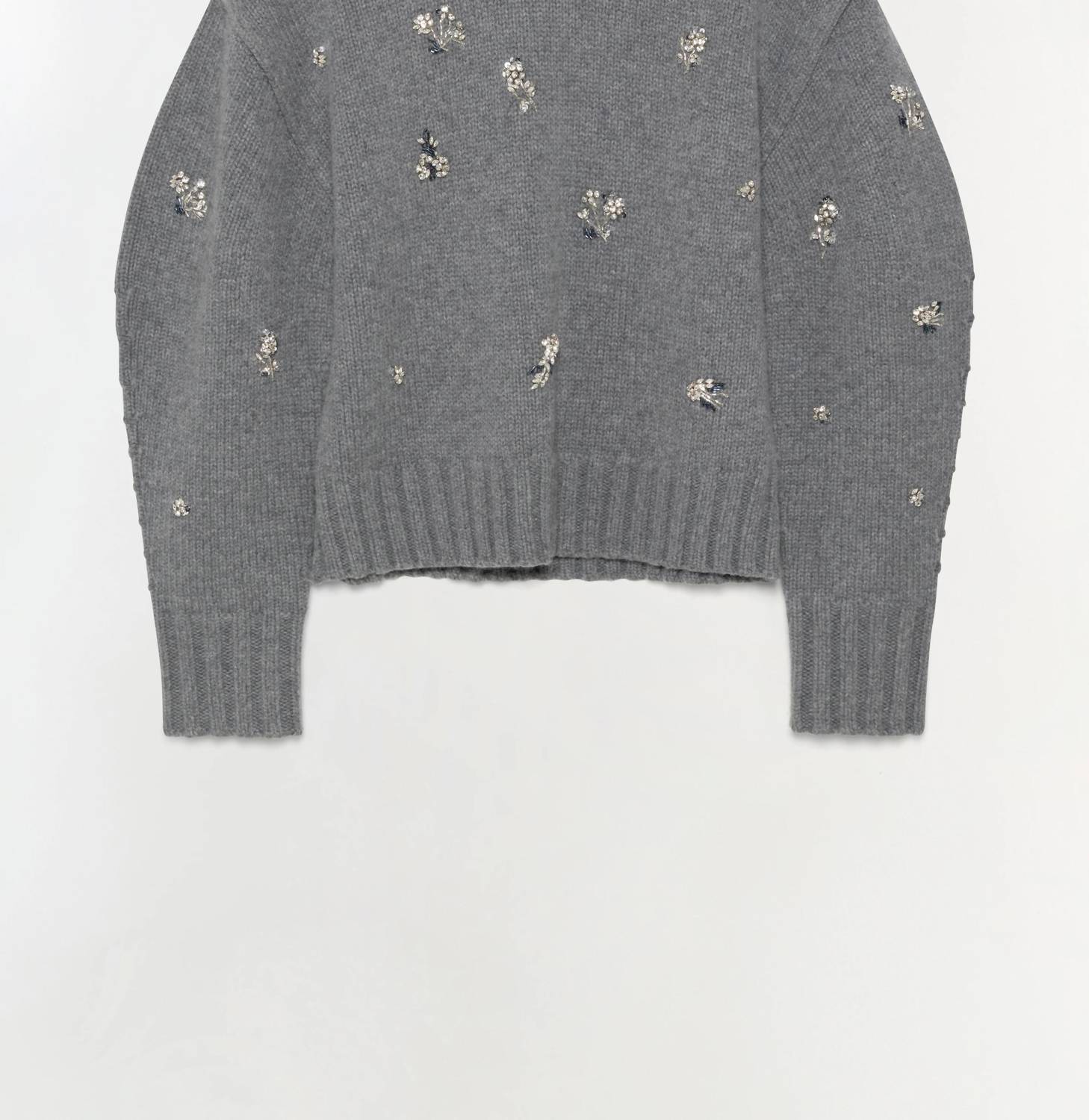 SIMKHAI Coraline Crewneck Sweater in heather grey - women's sweater - view 4