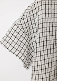 Apuntob - Plaid Short Sleeve Top