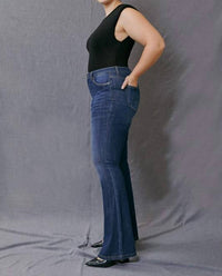 KanCan Mid Rise Flare Jean - Plus in ashlee - women's jeans - detail view
