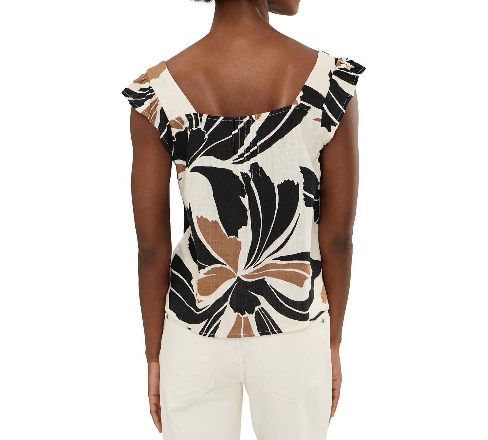 Sanctuary - Within Time Button Linen Top