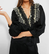 The Great. - The Ruffled Tuxedo Top