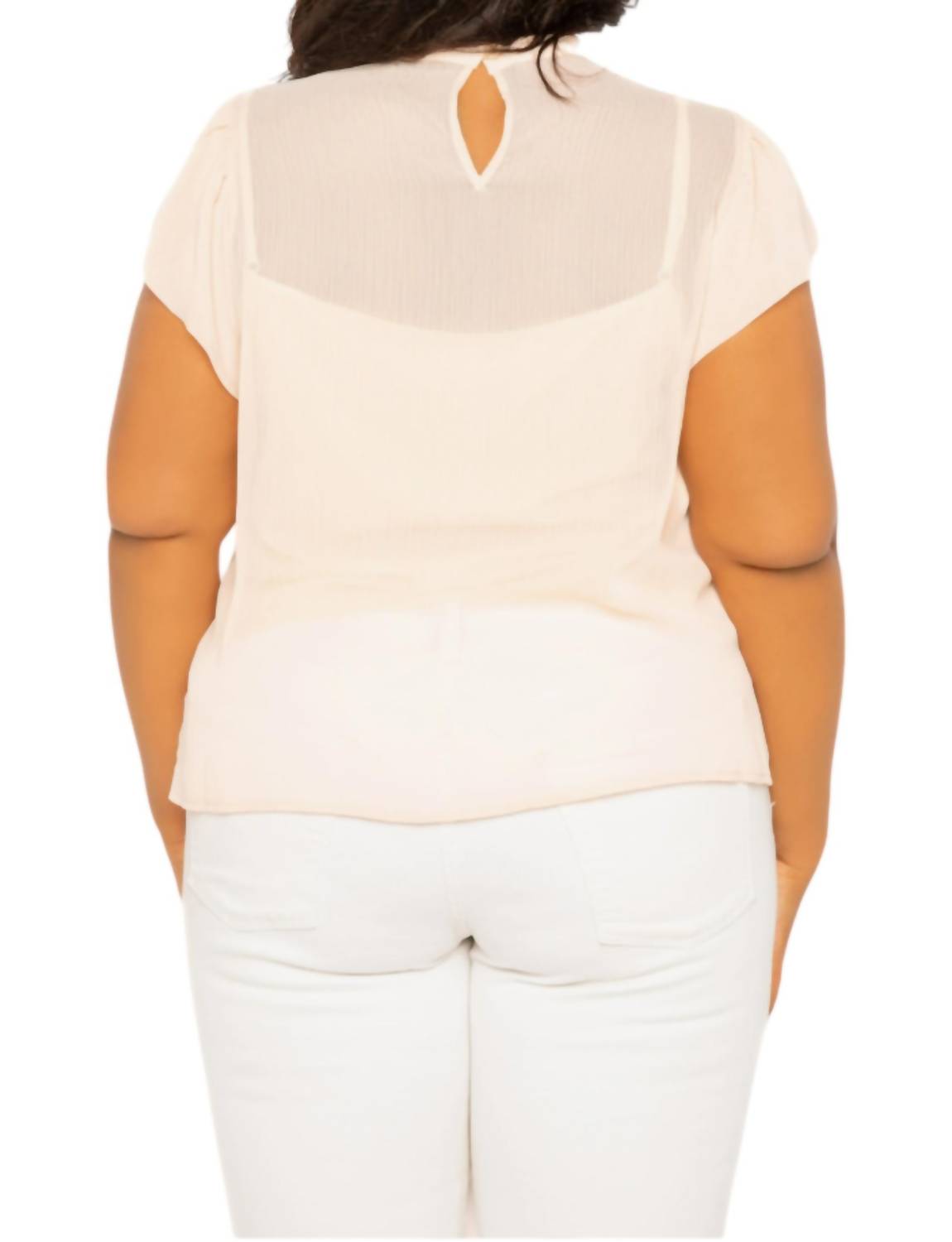 Buxom Curvy - Baige Top - Plus