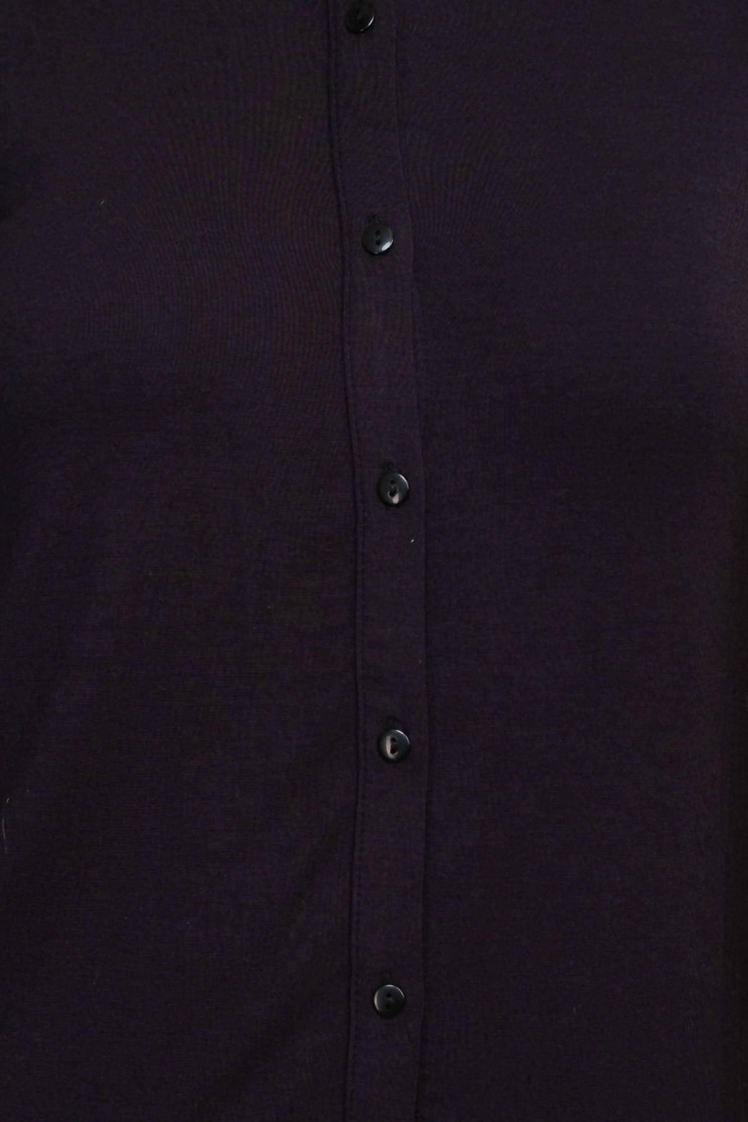 T Tahari - Collar Neck Cuff Button Detail Blouse
