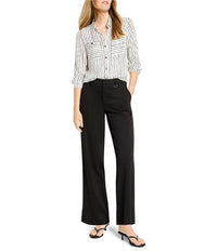 Nic + Zoe - Lenox Ponte Buckle Wide Leg Pants