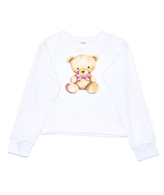 Flowers By Zoe - Girls Theodora Bear With Bow Sweater