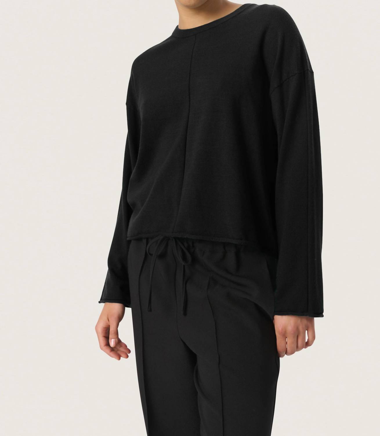 Soaked In Luxury - Spina Boxy Fit Tight Knit Pullover Sweater