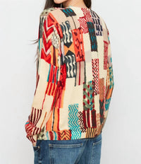 Aldo Martins Bonete Long Sleeve Sweater in multicolor - women's sweater - detail view