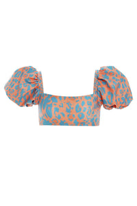 AGUA BENDITA Womens Calista Balam Bikini Top in orange - women's swimwear - view 4