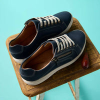 Clarks Women's Nalle Lace Sneakers in navy nubuck - women's sneaker - view 5