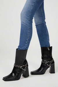 HEELED BOOTS WITH REMOVABLE JEWEL