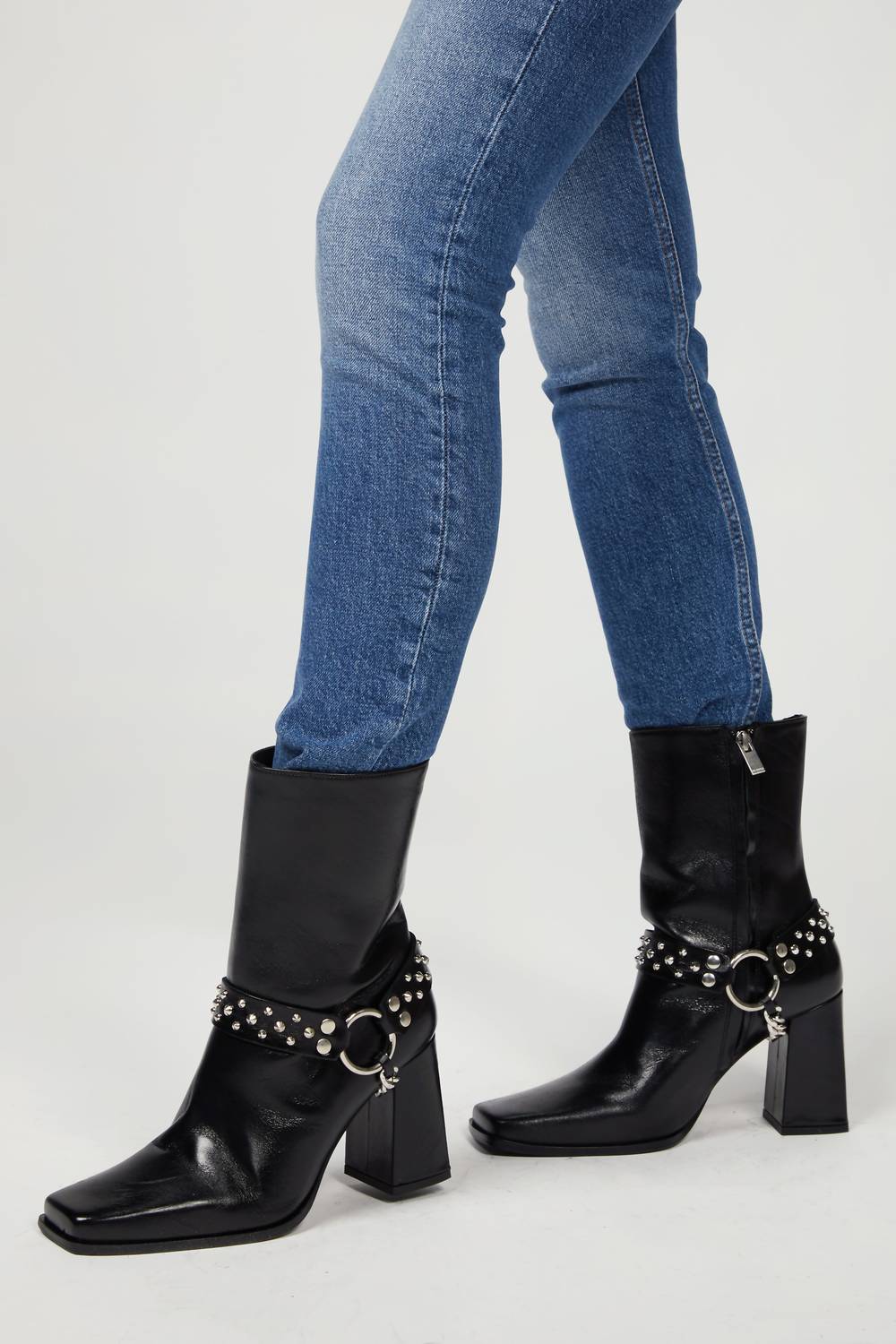 HEELED BOOTS WITH REMOVABLE JEWEL