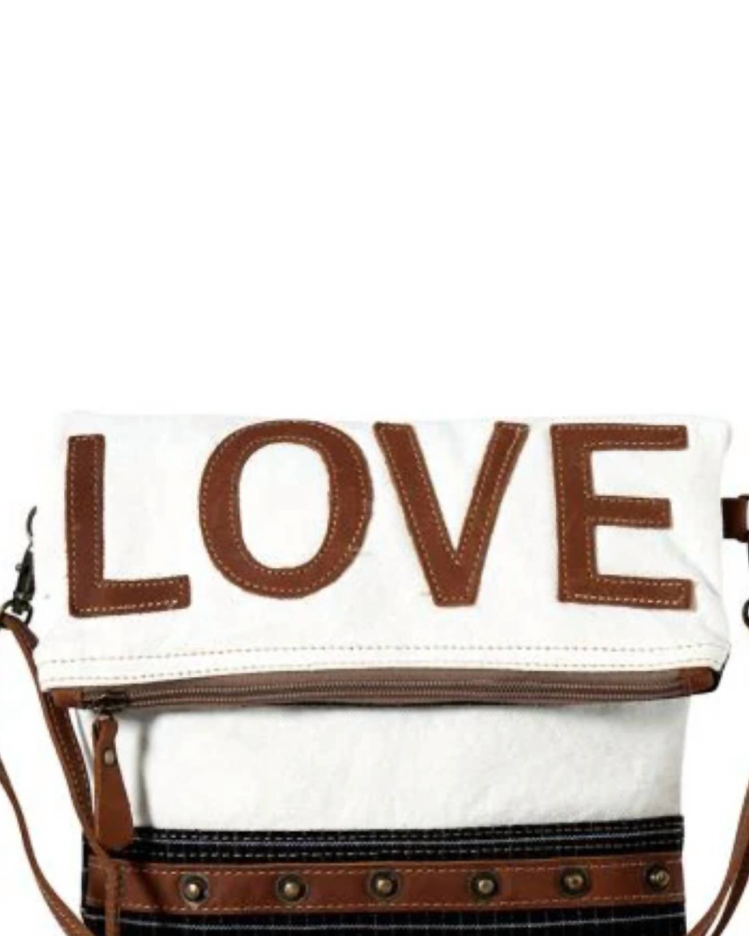Myra Bag - Women's Letters Of Love Small Crossbody Bag